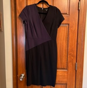 Ann Taylor Black Short Sleeve Crisscross Dress (8)